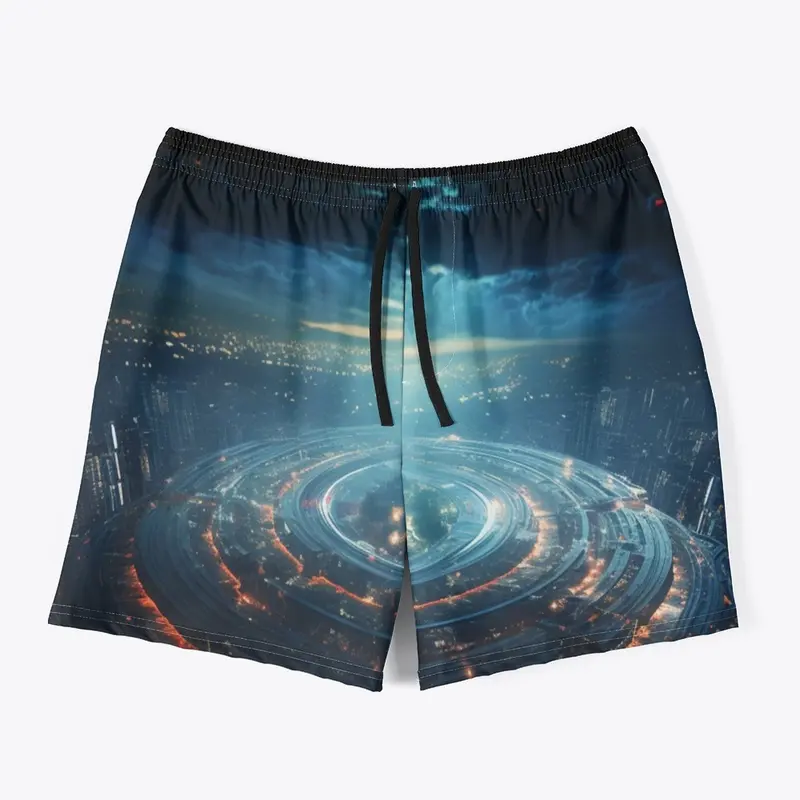 Cyber City swim trunks